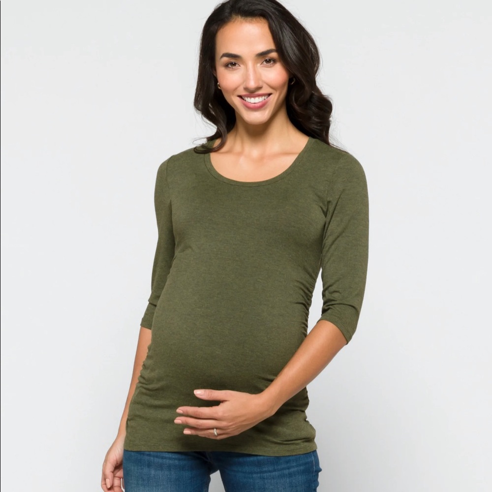 MARKET & SPRUCE Sollas Maternity 3/4 Sleeve Knit Top